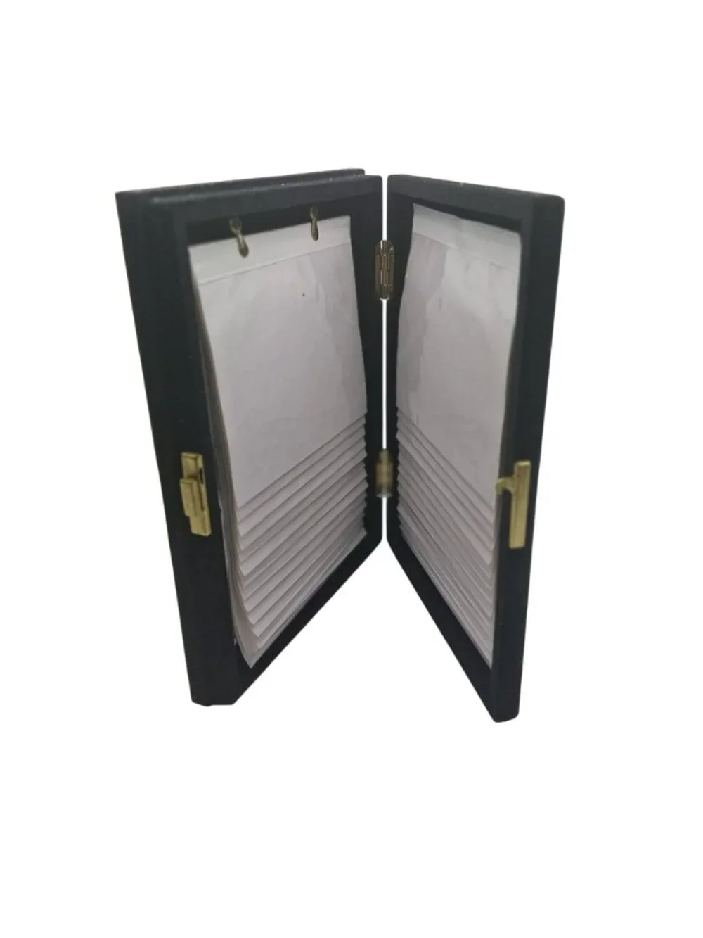 Solid Brass Photo Frame Book Hand Polished Lacquer Coated Holds 57 Pictures